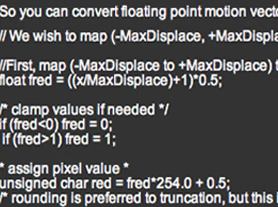 I'd like to see the math behind your motion vectors