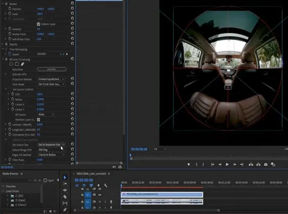 Unwrapping iZugar MKX200 3.8mm fisheye with RE:Lens