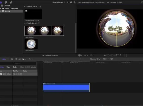 RE:Lens for FCPX - Converting fisheye footage to 360