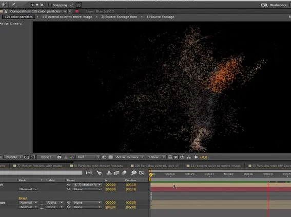 Twixtor, Particular and RE:Fill create a unique motion-based particle effect