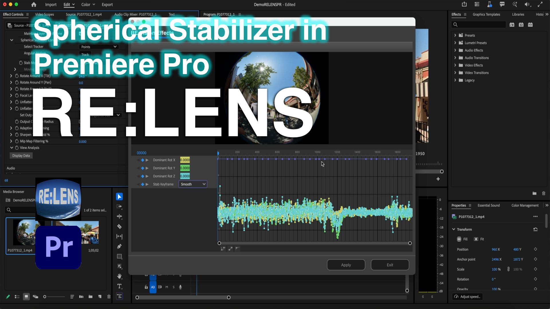 RE:Lens Spherical Stabilizer in Premiere Pro